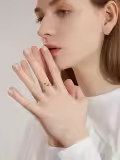 TOUPOP Sterling Silver Bee Ring Adjustable Animal Jewelry Gift For Women-0-3