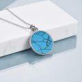 wholesale Sterling Silver Abalone Turquoise Tree of Life Sister Necklace-0-14