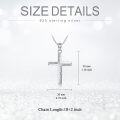 wholesale 925 Sterling Silver Cross Pendant Necklace with Chain - Religious Christian s for Women and Men-0-1