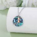 wholesale 925 Sterling Silver Baseball Pendant Necklace with Abalone Shell and Sport Theme Gift for Women Girls-0-4