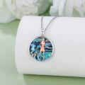 wholesale 925 Sterling Silver Softball Player Pendant Necklace-0-4