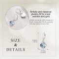 wholesale 925 Sterling Silver Blue Crystal Moonstone Anchor Heart Drop Earrings - Nautical  for Women-0-5