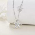 wholesale 925 Sterling Silver CZ Starfish Pendant Necklace - Ocean Beach s for Women-0-1
