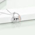 wholesale TOUPOP Cow Necklace Cow Christmas Gift 925 Sterling Silver Heart Cow Pendant Necklaces Cute Animal Jewelry Gifts For Women Cow Lovers Birthday Gifts Ideas -0-5