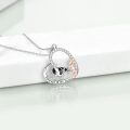 TOUPOP Sterling Silver Heart Cow Pendant Necklace Animal Jewelry Gifts-0-5