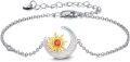 wholesale 925 Sterling Silver Sun & Moon Opal Charm Bracelet for Women - New Mom Gifts-0-0