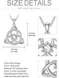 wholesale 925 Sterling Silver 925 with Moissanite Triquetra Pendant Necklace for Women-0-1