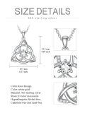 wholesale 925 Sterling Silver 925 with Moissanite Triquetra Pendant Necklace for Women-0-1