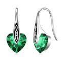 wholesale 925 Sterling Silver Heart Drop Earrings Wholesale With Cz And Celtic Design-0-0
