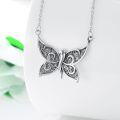 wholesale 925 Sterling Silver Butterfly Necklace Pendant Lucky Charm  for Her Him-0-1