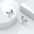 wholesale 925 Sterling Silver Rooster Stud Earrings - Hypoallergenic  for Women-0-2