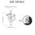 wholesale 925 Sterling Silver Black Ankh Eye Of Horus Pendant Necklace-0-4