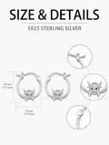 wholesale 925 Sterling Silver Highland Cow Hoop Earrings - Adorable Animal Design for Girls & Women's Gift Set-0-5