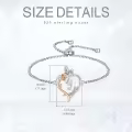 TOUPOP Sterling Silver Rose Heart Butterfly Initial Y Letter Link Bracelet For Women-0-5