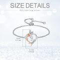 TOUPOP Sterling Silver Rose Heart Butterfly Initial Y Letter Link Bracelet For Women-0-5