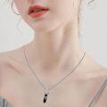 wholesale 925 Sterling Silver Gothic Black Crystal Axolotl Pendant Necklace for Women Men Gifts-0-2
