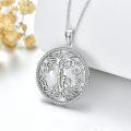wholesale  925 Sterling Silver with Mother of Pearl Tree of Life Necklace for Women Mom Grandma Wife Daughter Gift-0-4