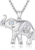 wholesale 925 Sterling Silver Blue Crystal Evil Eye Celtic Elephant Protection Amulet Pendant Necklace-0-0