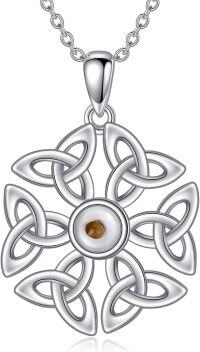 wholesale Sterling Silver Mustard Seed Compass Nurse Pendant Necklace w Birthstone Animal Jewelry Gift for Women-Mustard Seed -3