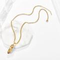 wholesale 925 Sterling Silver Phoenix Black Onyx Pendant Necklace 18k Gold Plated-0-2