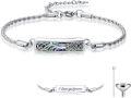 wholesale Sterling Silver Abalone Shell Urn Bracelet for Ashes Women Men Pet Memorial-0-0