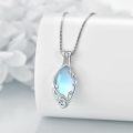 wholesale 925 Sterling Silver Blue Moonstone Filigree Pendant Necklace-0-4