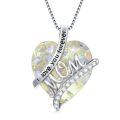 TOUPOP Sterling Silver 12 Birthstone I Love You Forever Heart Pendant Necklace-0-0
