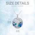 TOUPOP Sterling Silver Blue Crystal Moon Pendant Necklace-0-3