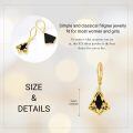 wholesale 925 Sterling Silver Gold Plated Black Onyx Vintage Filigree Drop Earrings-0-1