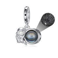 wholesale 925 Sterling Silver Projector Bracelet with Astronaut & Pearl - I Love You Message in Multiple Languages Gift for Her-Astronaut