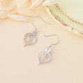 wholesale TOUPOP Rose Heart Earrings For Women Sterling Silver Butterfly Initial P Letter Drop Dangle Earrings Anniversary Birthday Christmas Jewelry Gifts For Her Wife Girlfriend Mom -0-4