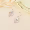 TOUPOP Sterling Silver Rose Heart Butterfly Initial P Letter Drop Dangle Earrings-0-4