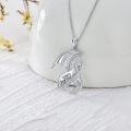 wholesale 925 Sterling Silver Dragon & Baby Pendant Necklaces - Cute Family s for Women-0-2
