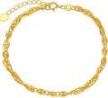 wholesale 18K Gold Twisted Chain Heart Charm Anklet for Women 2MM Beach s-0-0