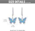wholesale 10K Gold Blue Opal Butterfly Drop Earrings for Women-0-2