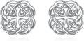 wholesale 925 Sterling Silver Celtic Knot Tree of Life Heart Stud Earrings - Irish  for Women-0-0