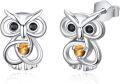 wholesale 925 Sterling Silver Tiger Eye Stone Owl Stud Earrings - Unique Animal  for Her-0-0