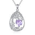 wholesale 925 Sterling Silver Heart Pendant Necklace Wholesale Gold Plated-0-154