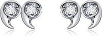 wholesale 925 Sterling Silver Cubic Zirconia Moon Stud Earrings Hypoallergenic s for Women Girls-Quotation
