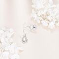 wholesale 925 Sterling Silver Pearl & Cubic Zirconia Heart Drop Earrings for Women Mother's Day Gift-0-2