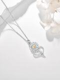 wholesale 925 Sterling Silver & AAA Cubic Zirconia Daisy Mustard Seed Faith Necklace Christian Inspirational Jewelry Gift-0-2