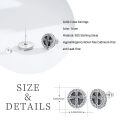 wholesale 925 Sterling Silver Celtic Cross Rune Stud Earrings Norse Viking Jewelry for Men & Women-0-1