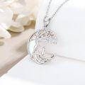wholesale Sterling Silver Tree of Life & Crescent Moon Pendant - Symbolic Motherhood Jewelry - Elegant Gift for Women-0-1