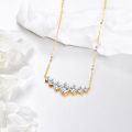wholesale 14k White Gold Lab Diamond Necklace With Seven Brilliant Stones-0-3