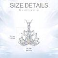 wholesale 925 Sterling Silver Celtic Mermaid Horseshoe Lotus Chakra Pendant Necklaces-0-5