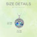 wholesale 925 Sterling Silver Abalone Shell Tree Of Life Pendant Necklace with 18+2 Chain-0-3