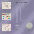 TOUPOP White Gold S925 Sterling Silver Alexandrite June Birthstone Cross Pendant Necklace-0-2