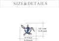 wholesale 925 Sterling Silver Turtle Heart Blue Crystal Stud Earrings for Women-0-3