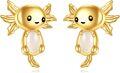 wholesale 14K Gold Axolotl Stud Earrings Cute Animal s for Women Girls-0-0