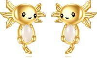 wholesale 14K Gold Axolotl Stud Earrings Cute Animal s for Women Girls-Axolotl Earrings